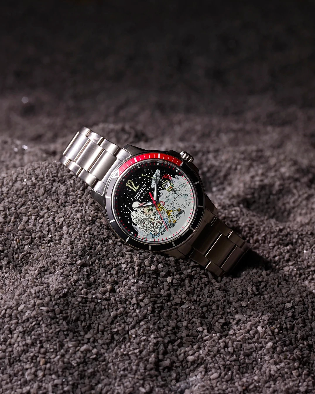 Mickey Astronaut Black Dial Stainless Steel Bracelet AW1709-54W